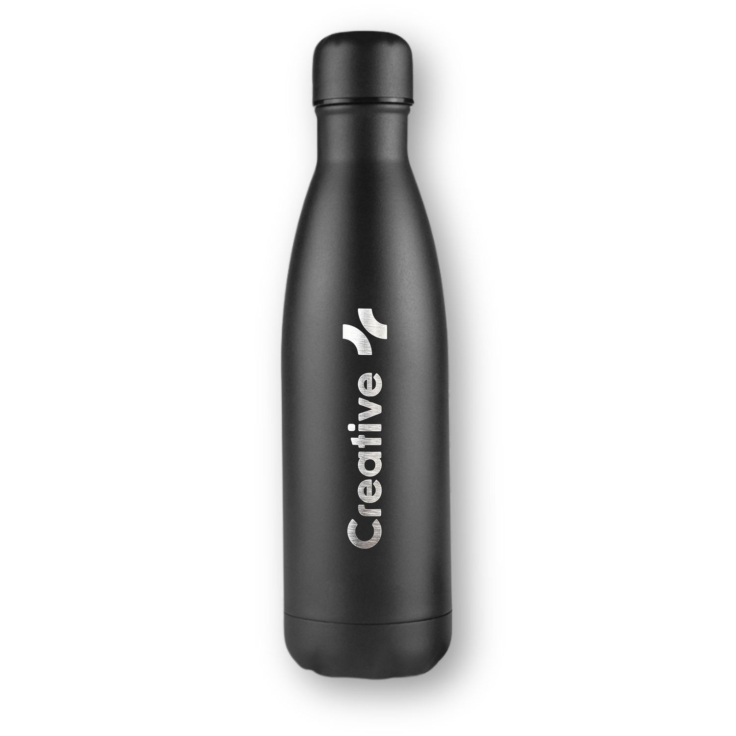 Термос бутилка Midnight Black с гравирано с примерно лого.